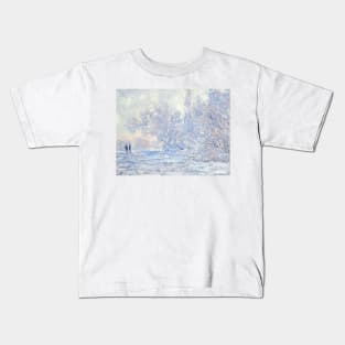 The Frost in Giverny by Claude Monet Kids T-Shirt